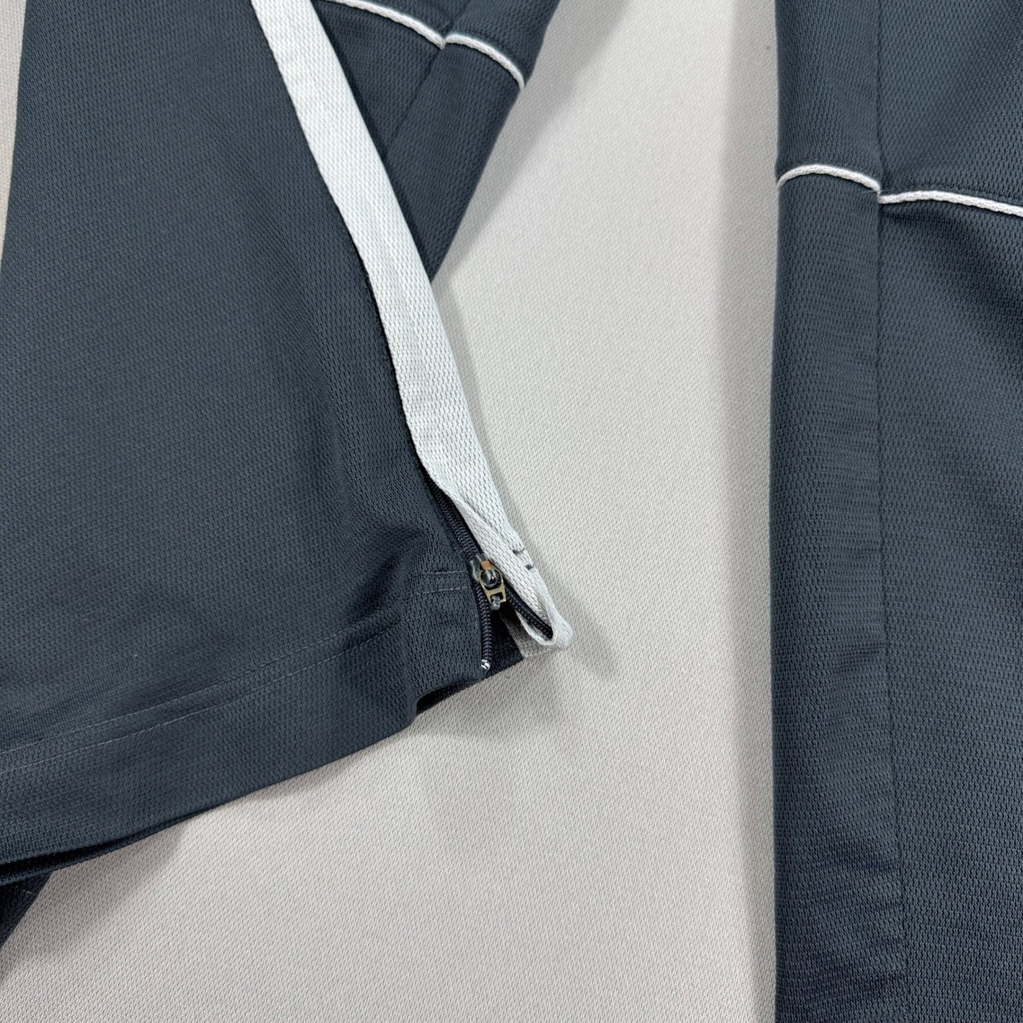 Vintage Nike Gray Track Pants mens XL White Stripe Zipper Hem Jogger Training