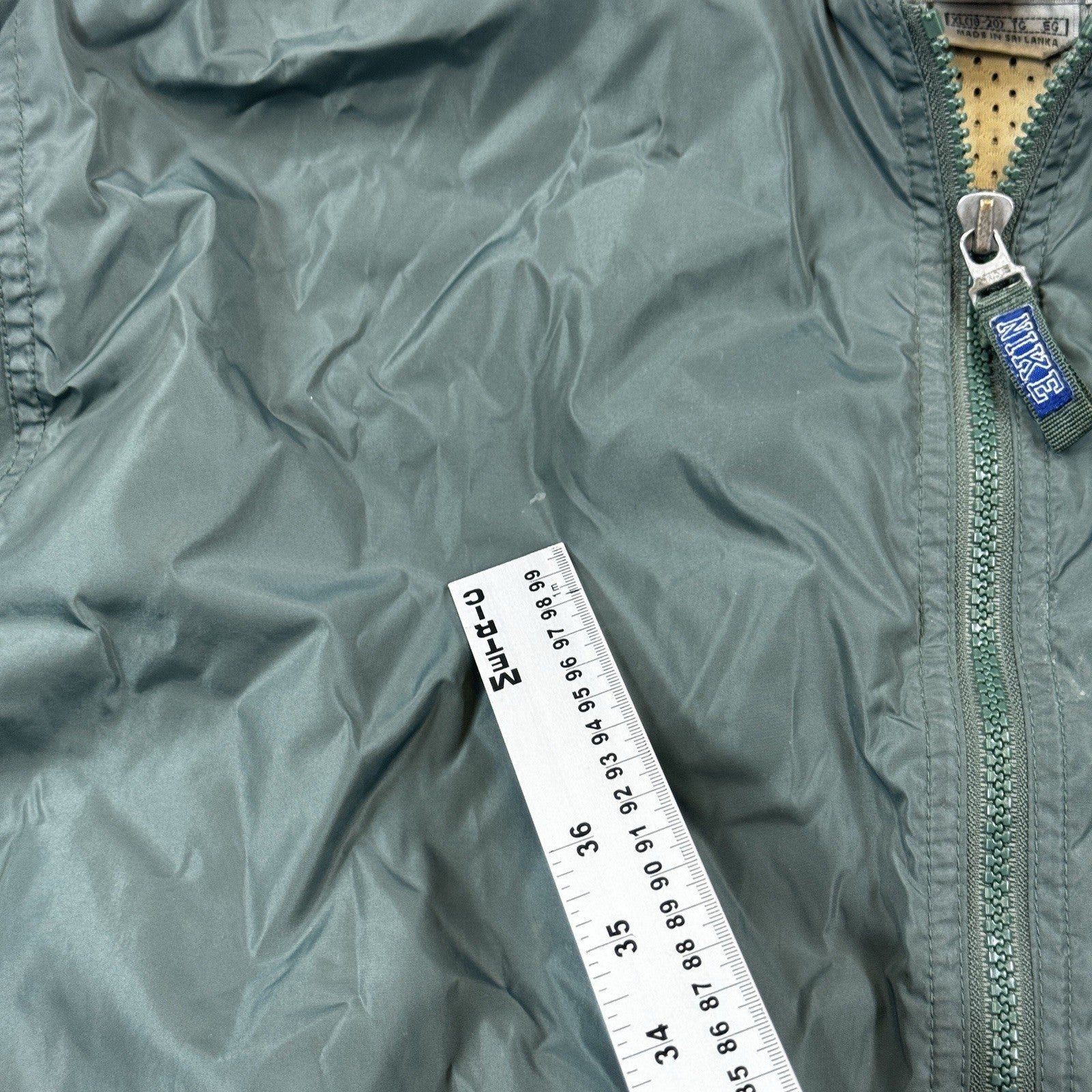 Vintage 90s Nike Windbreaker Jacket XL(18-20) Green Full Zip Athletic