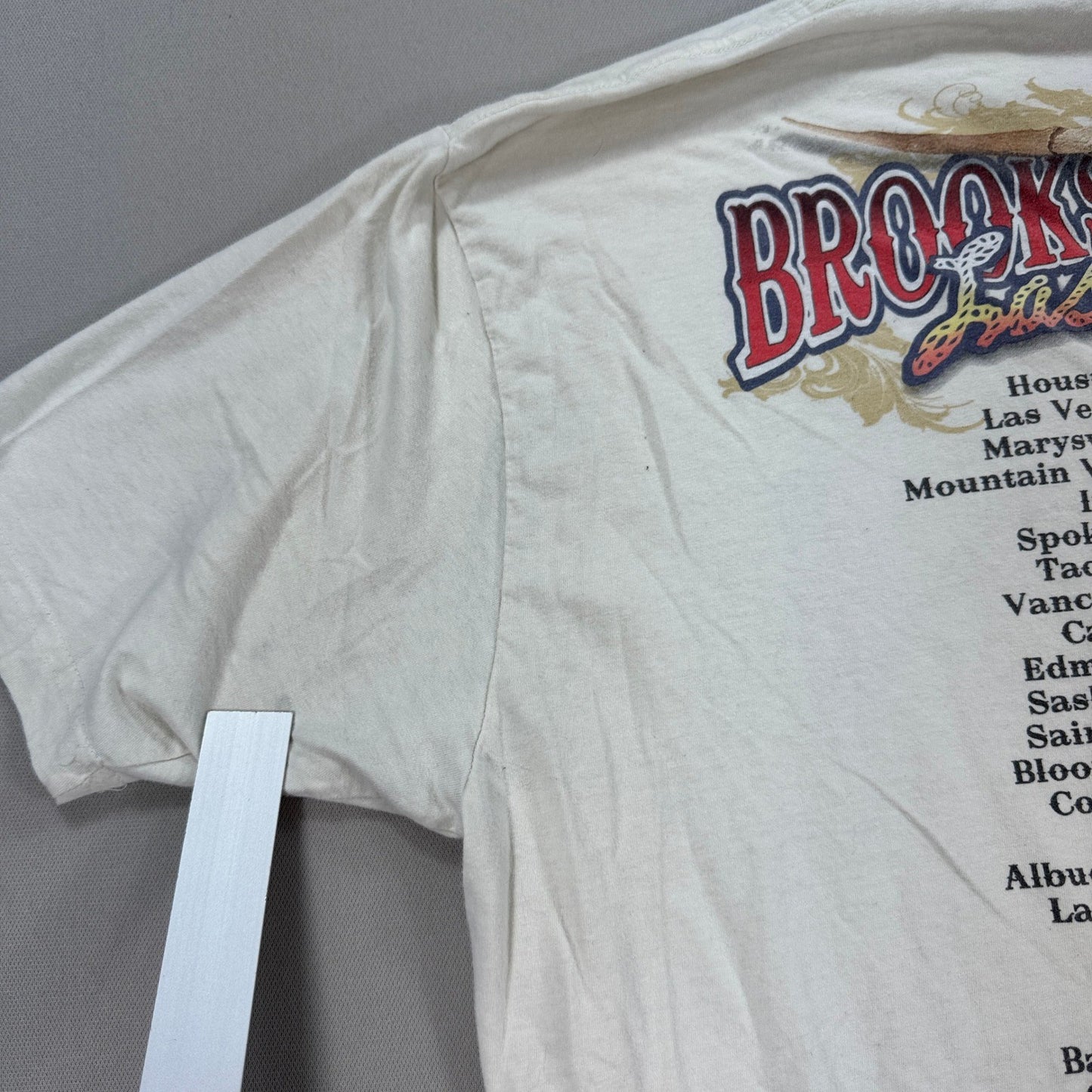 Vintage Brooks & Dunn Last Rodeo Tour T-Shirt mens 2XL White Rock Band Graphic