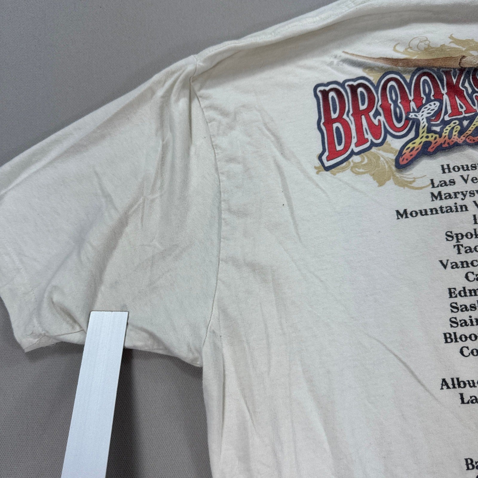 Vintage Brooks & Dunn Last Rodeo Tour T-Shirt mens 2XL White Rock Band Graphic