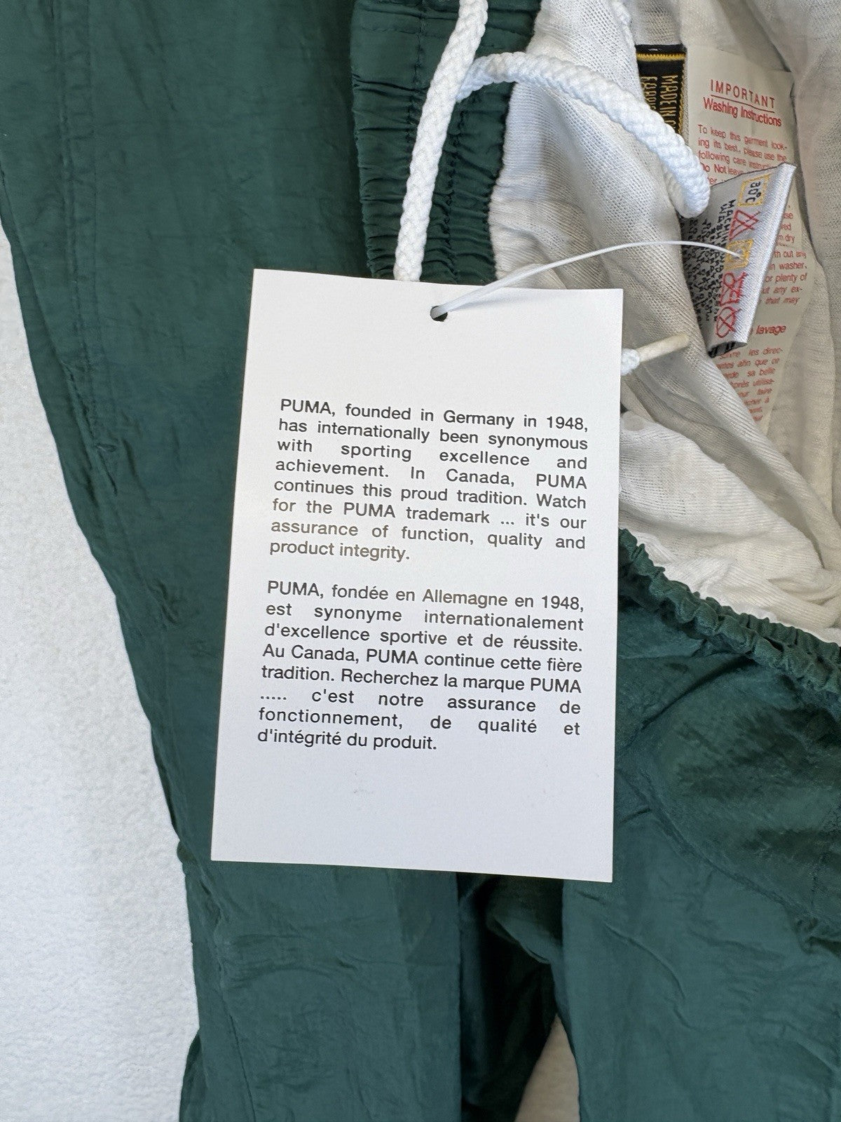 Vintage Puma Circuit Y2K Baggy Zipper Leg Green Pants With Tag Mens XL New