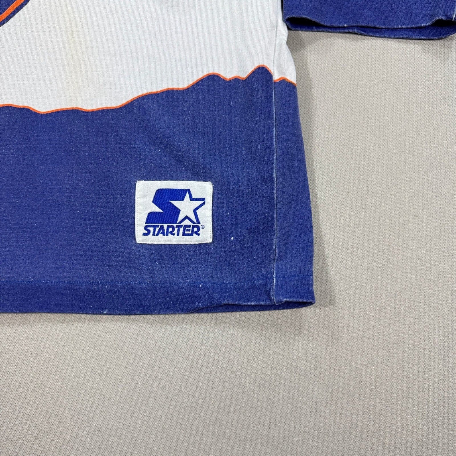 RARE VTG 90s NHL New York Islanders Starter Hockey Jersey AOP SIZE Large