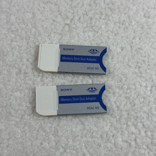 2x Genuine Sony Memory Stick Duo Adapter MSAC M2 for PSP Memory Card Reader