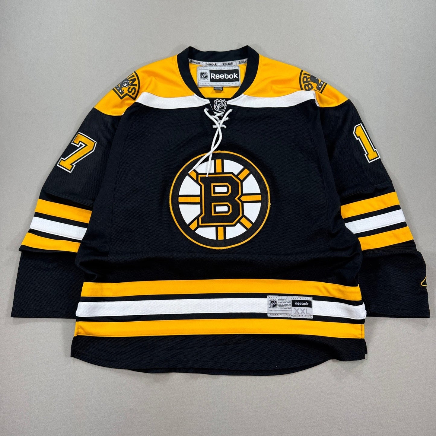 Boston Bruins Milan Lucic Reebok Jersey Size 2XL NHL Embroidered Patch