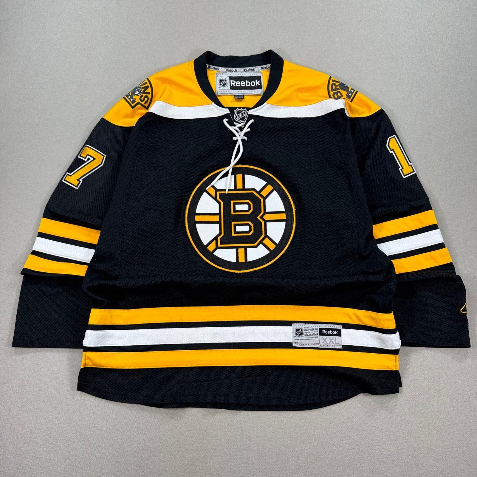 Boston Bruins Milan Lucic Reebok Jersey Size 2XL NHL Embroidered Patch