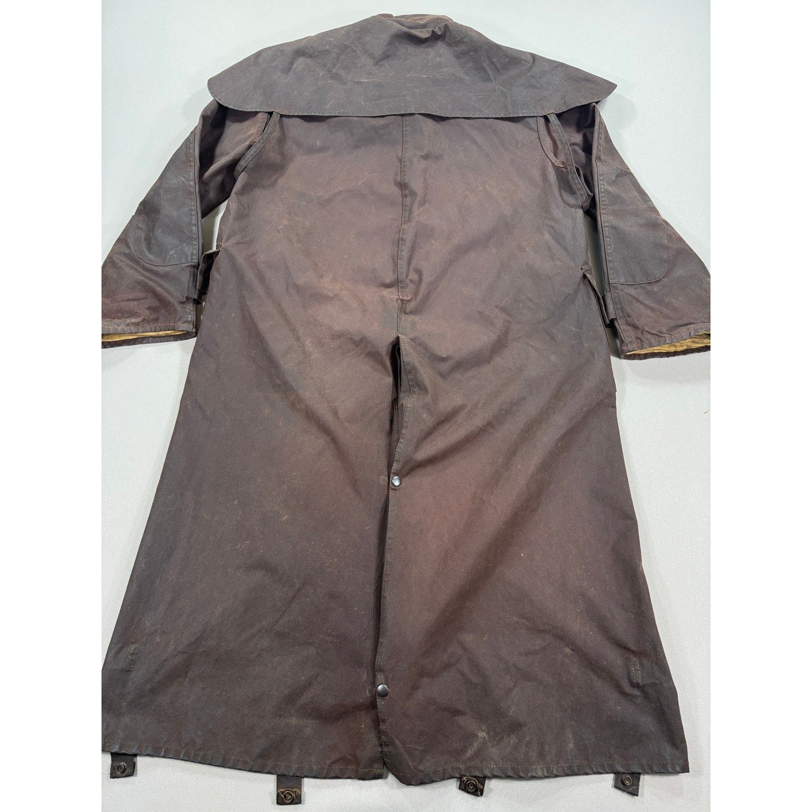 VTG Driza-Bone Riding Coat mens Medium Brown Australian Waxed Cotton Oilskin