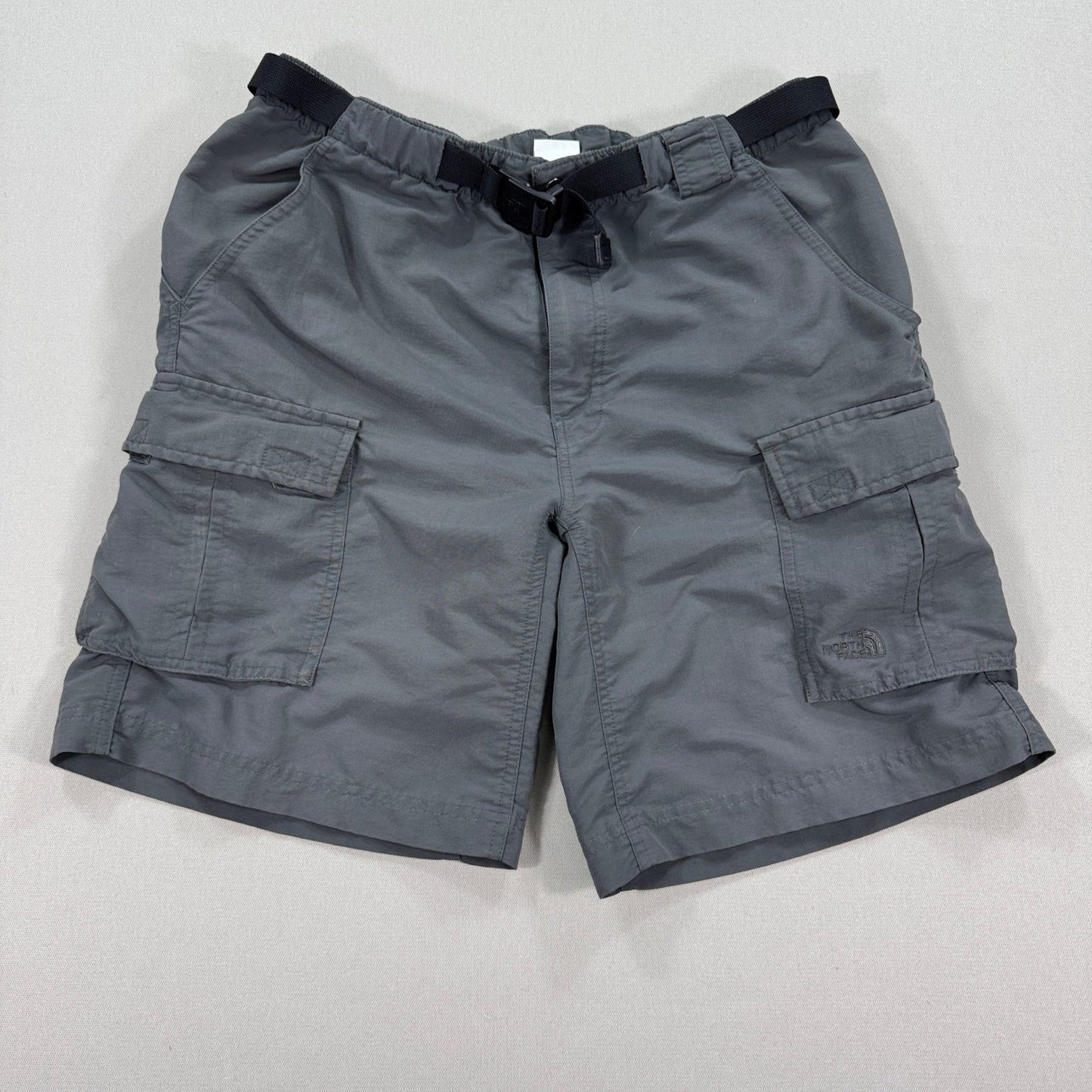 The North Face Cargo Shorts Belted mens Medium Gray Relaxed