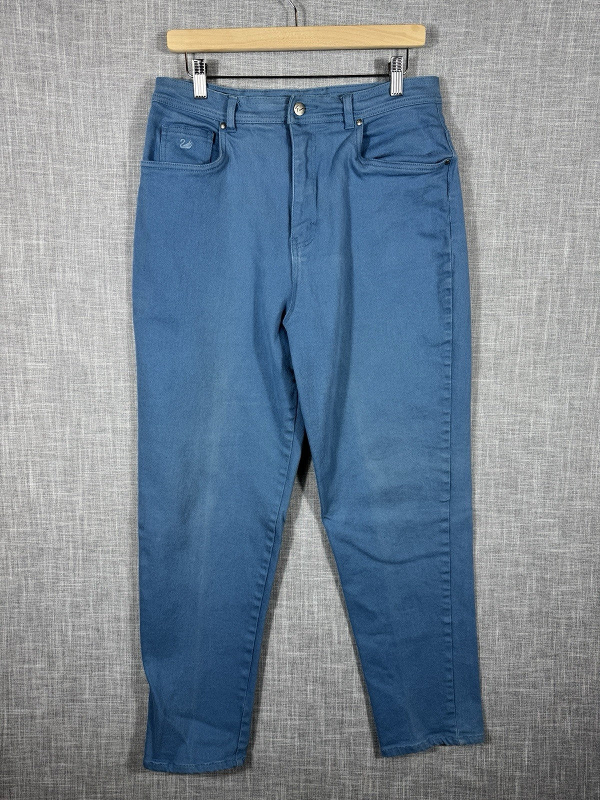 Gloria Vanderbilt Stretch Extensible Midrise Taper Teal Jeans Womens Medium