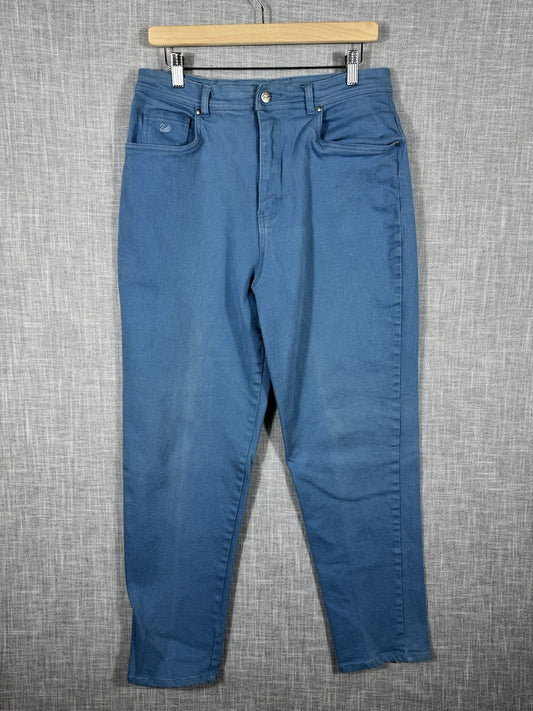 Gloria Vanderbilt Stretch Extensible Midrise Taper Teal Jeans Womens Medium