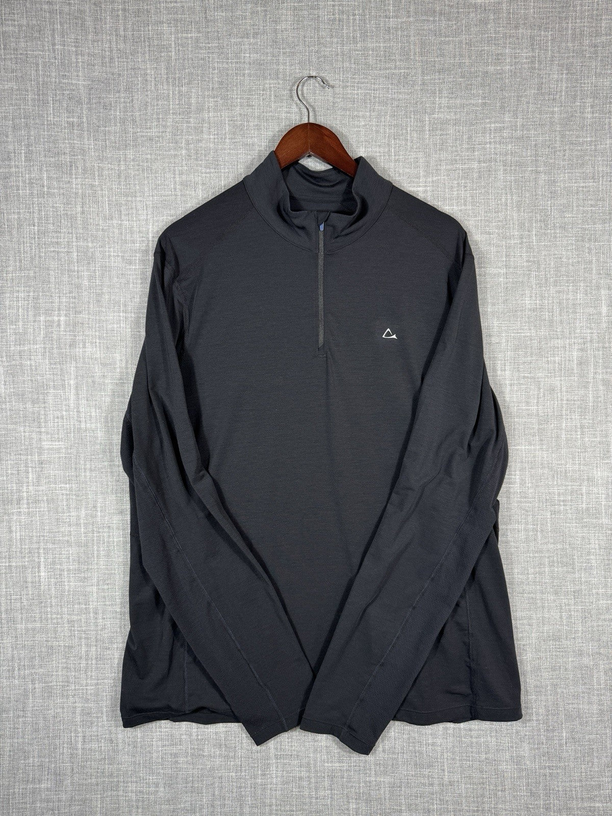 Paradox mens Merino Blend Base Layer Top 1/4 Zip Long Sleeve Black 2XL