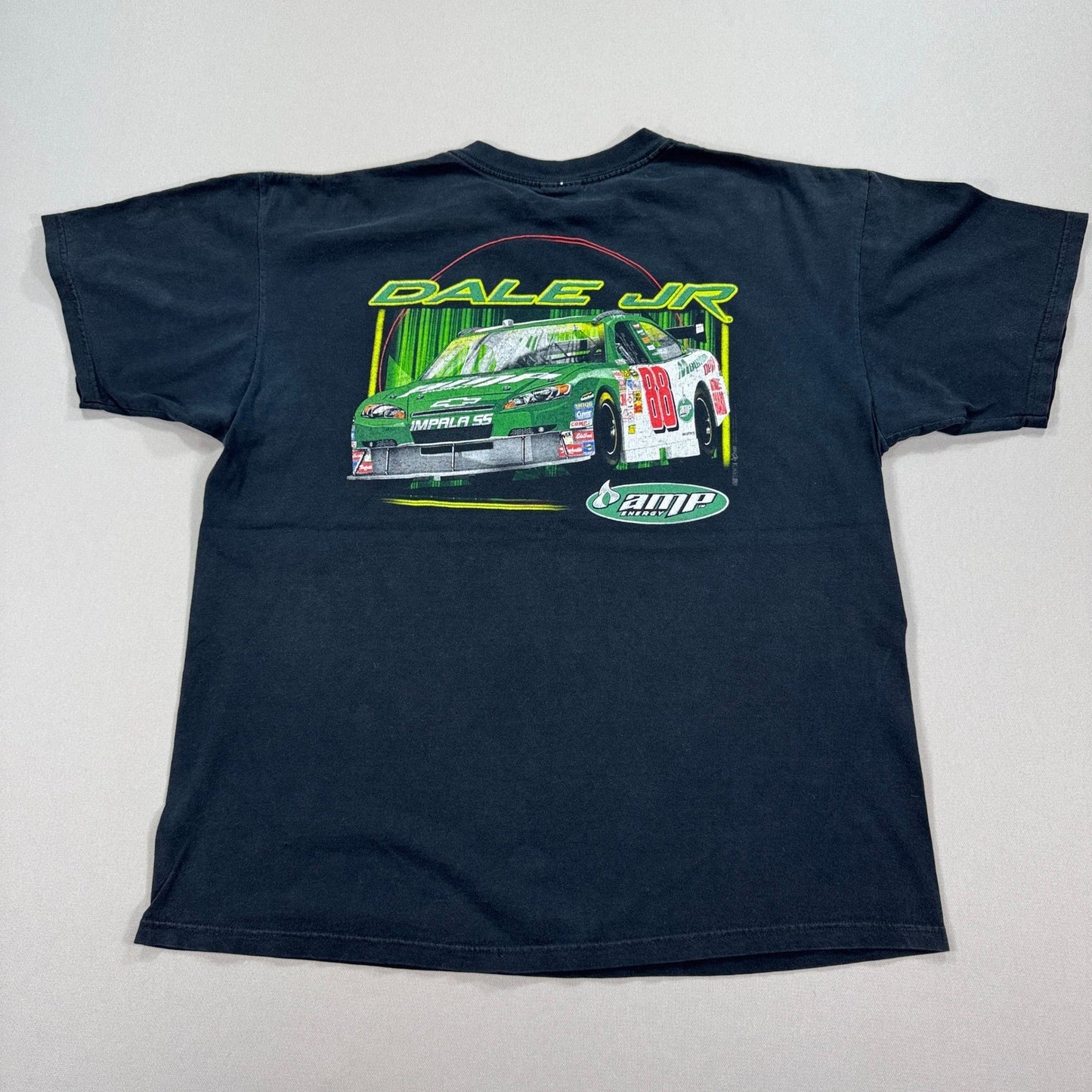Vintage Dale Earnhardt Jr. NASCAR T-Shirt mens XL Double Sided Y2K Faded