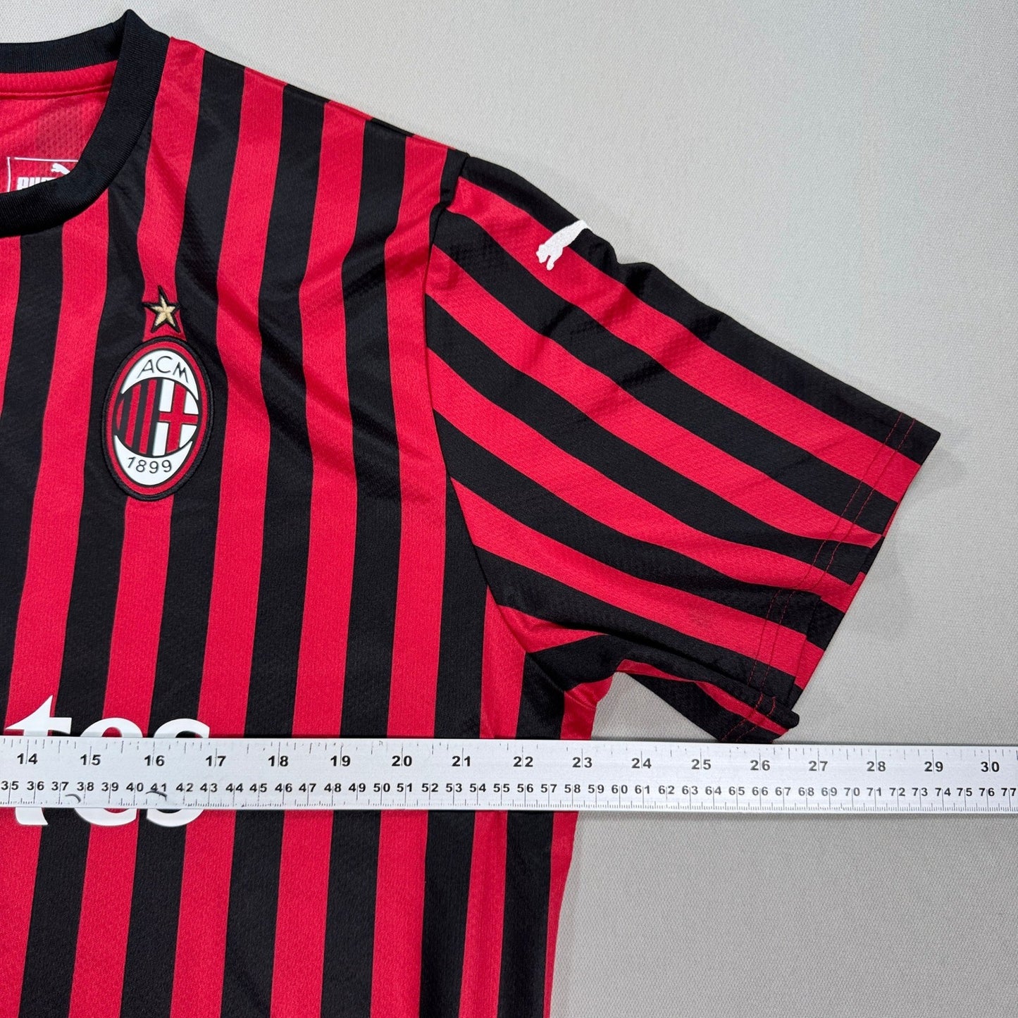 AC Milan Puma Fly Emirates Soccer Jersey mens 3XL Striped Football Home Shirt