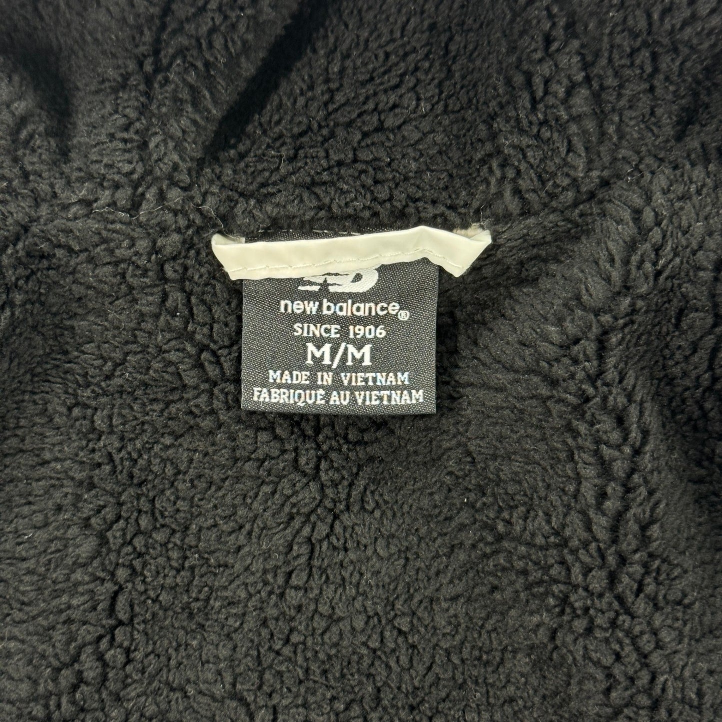 New Balance Puffer Jacket Womens Medium White Full Zip Hooded Quilted Insulated