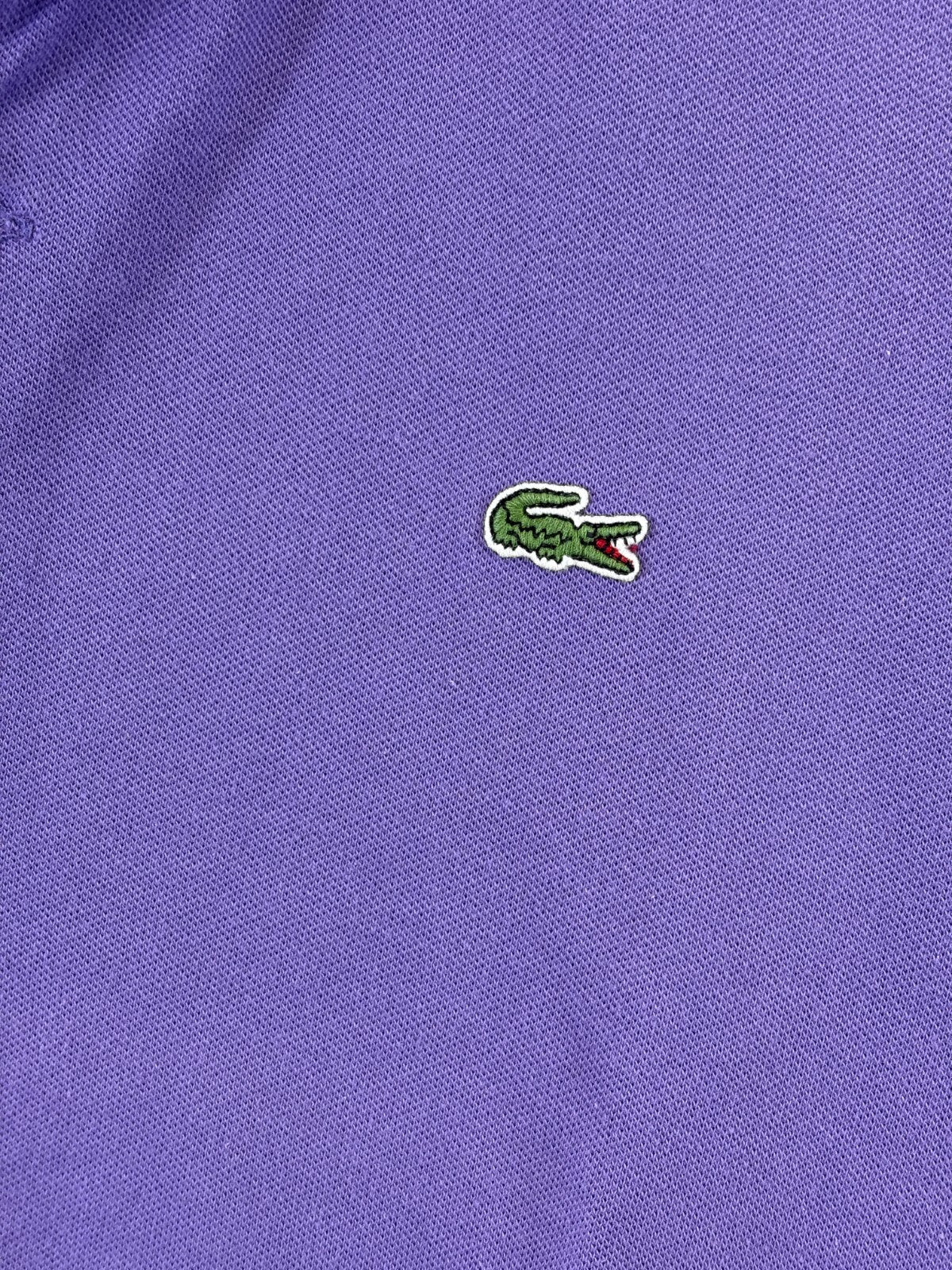 Lacoste Polo Shirt Mens 5 Purple Classic Fit Crocodile Embroidered