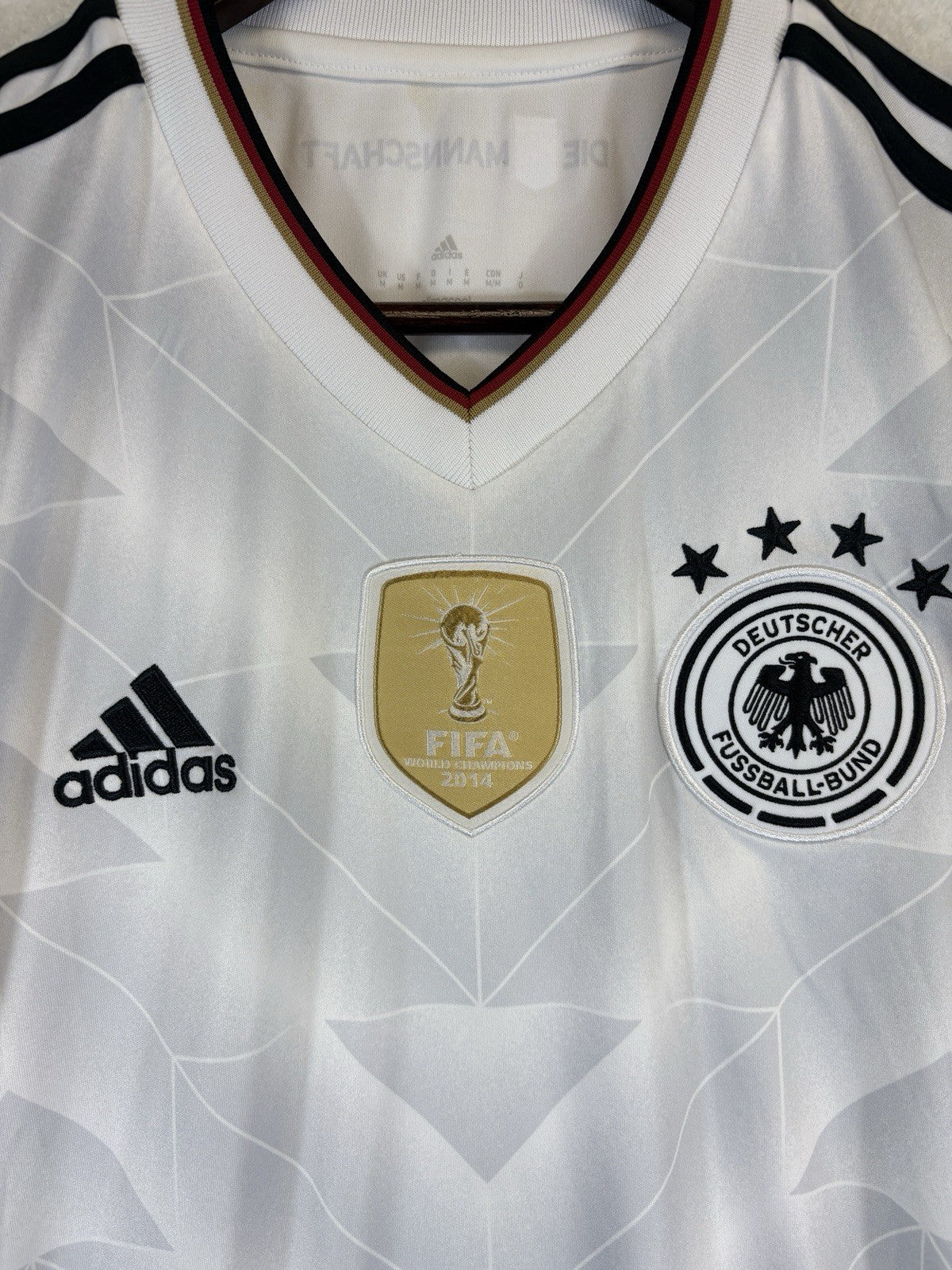 Adidas National Team Germany Home White Jersey Soccer Y2K FIFA Mens Medium