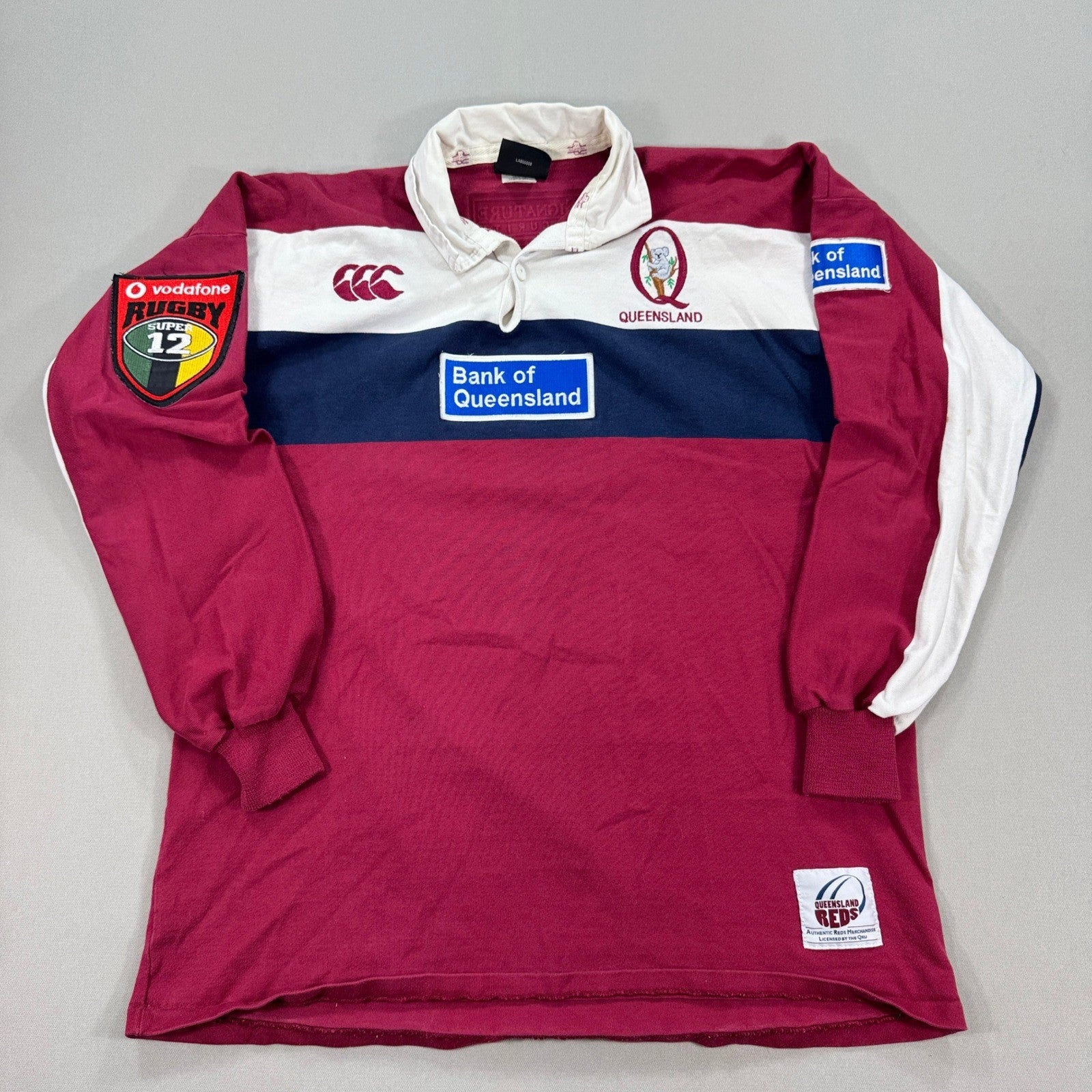 Vintage Queensland Reds Rugby Jersey 2001 Canterbury mens XL Made In Australia