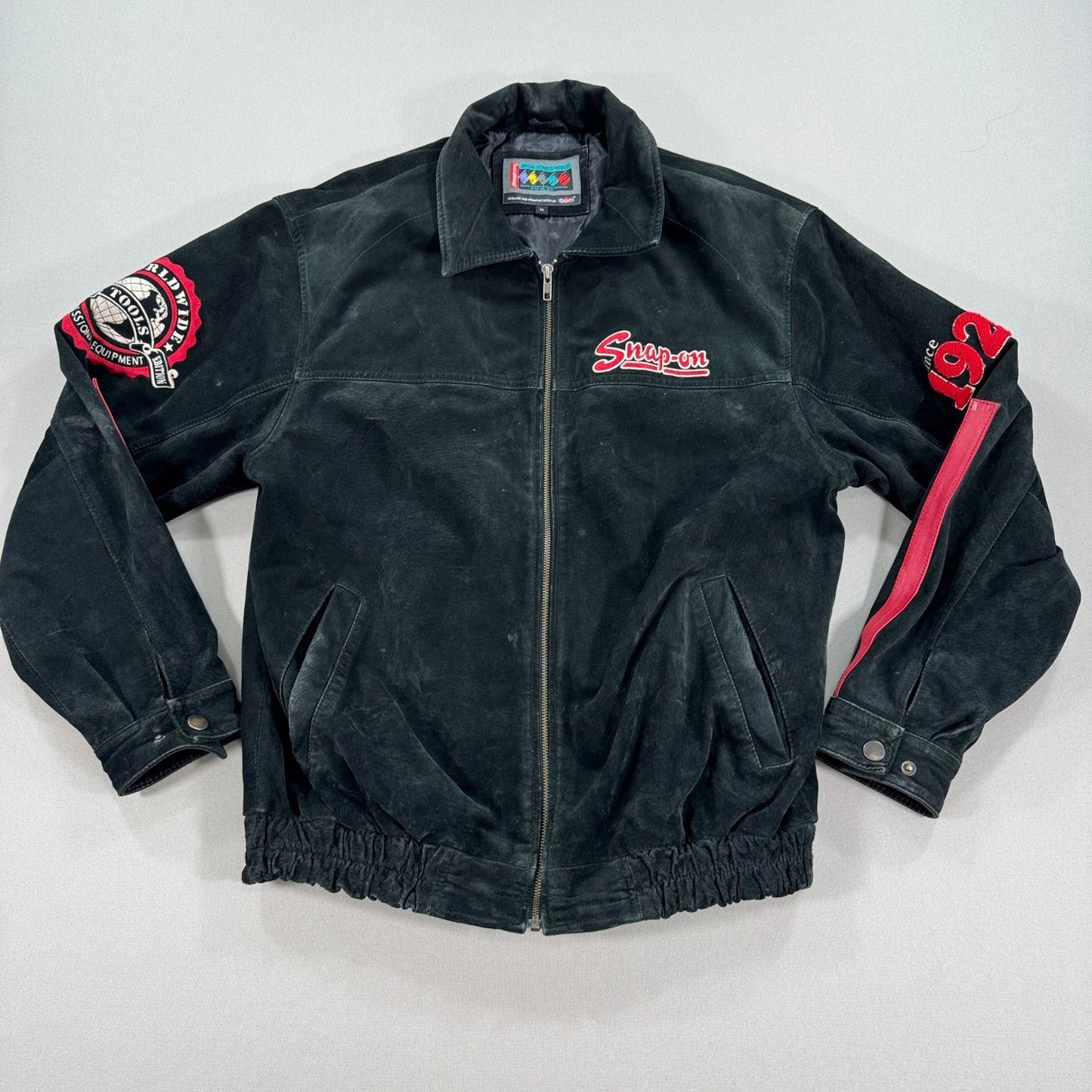 Snap On Tools Racing Jacket Black Suede Limited Edition mens Medium