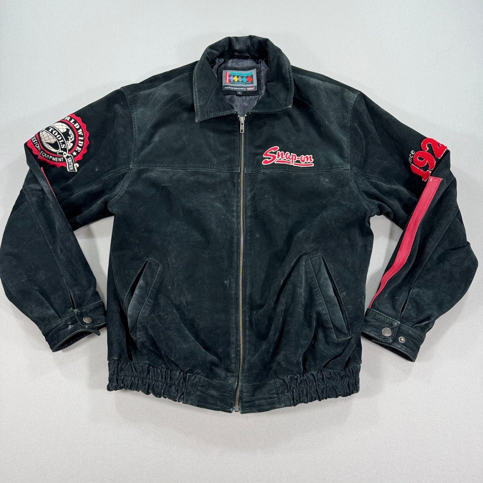 Snap On Tools Racing Jacket Black Suede Limited Edition mens Medium