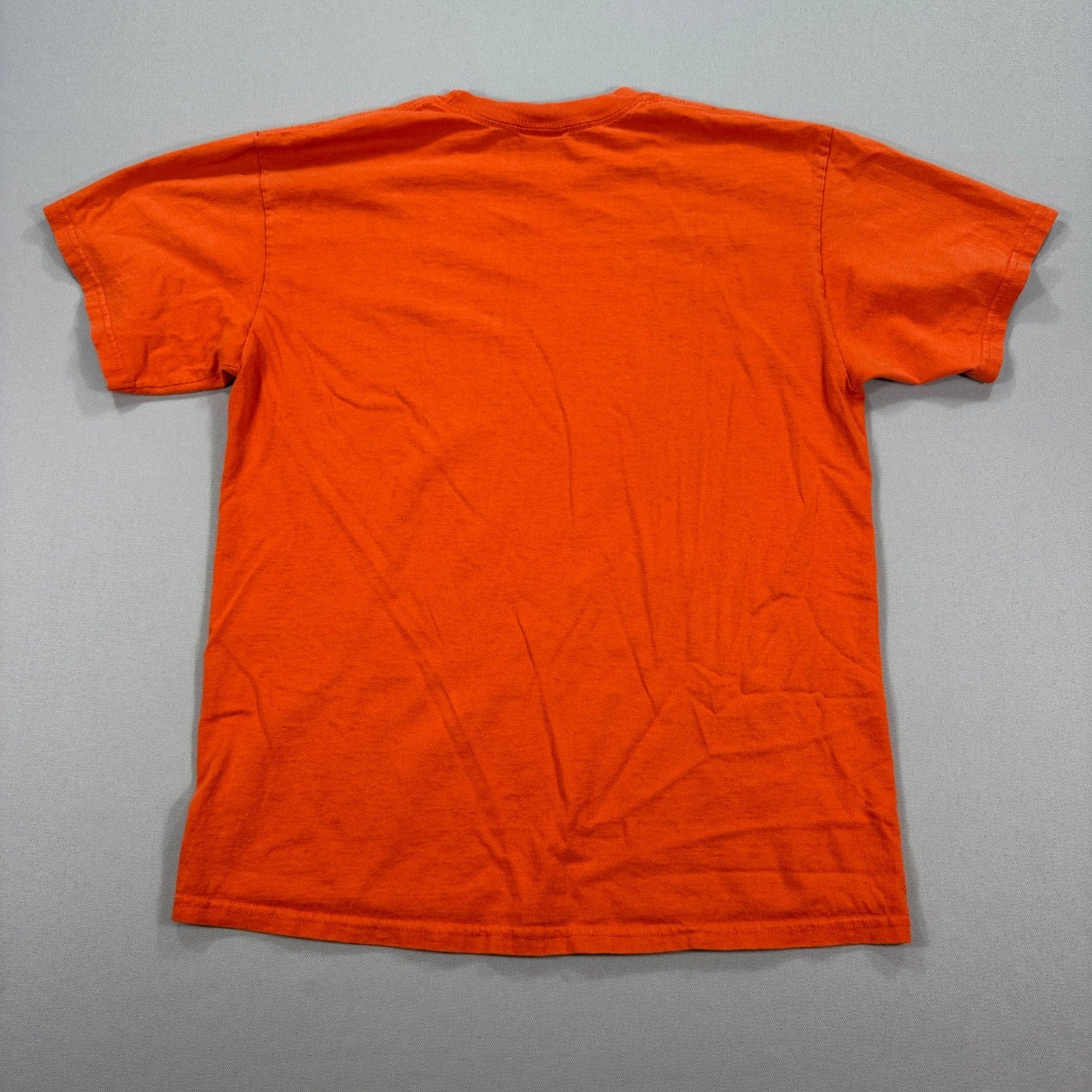 Vintage Y2K Nike T-Shirt mens Large Orange Center Big Swoosh Spell Out Athletic