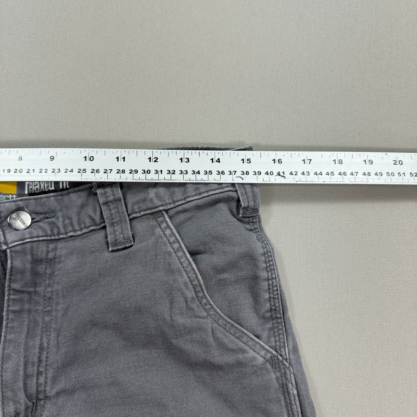 Carhartt Carpenter Shorts Relaxed Fit mens Size 30 Gray Canvas Workwear Casual