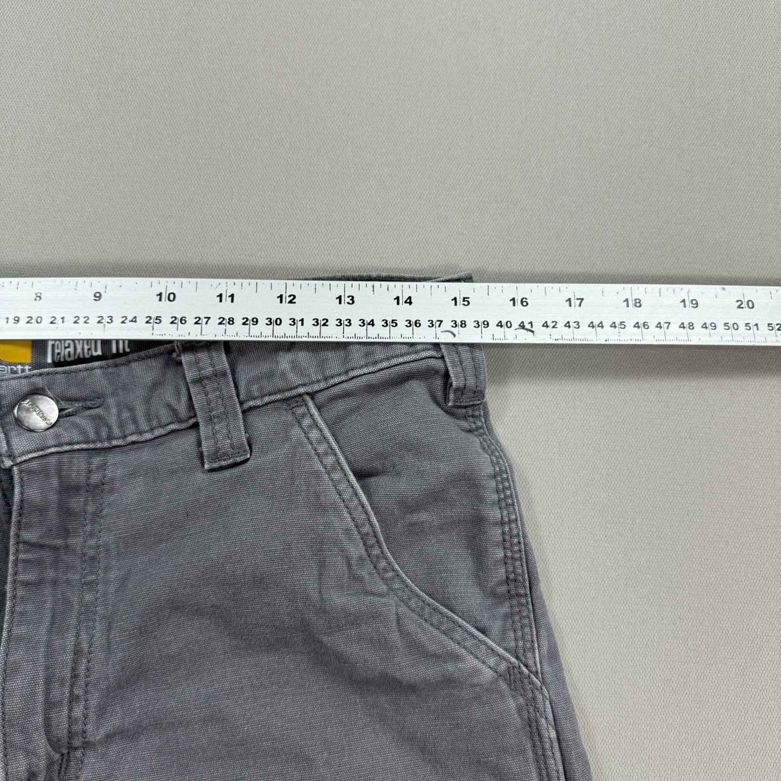 Carhartt Carpenter Shorts Relaxed Fit mens Size 30 Gray Canvas Workwear Casual