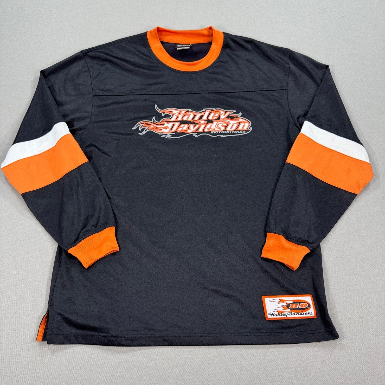 Harley Davidson Embroidered Biker Shirt mens Large Las Vegas Nevada Y2K