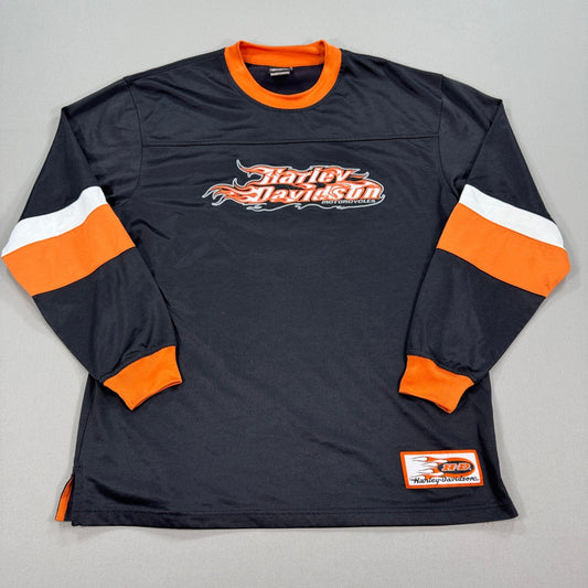 Harley Davidson Embroidered Biker Shirt mens Large Las Vegas Nevada Y2K