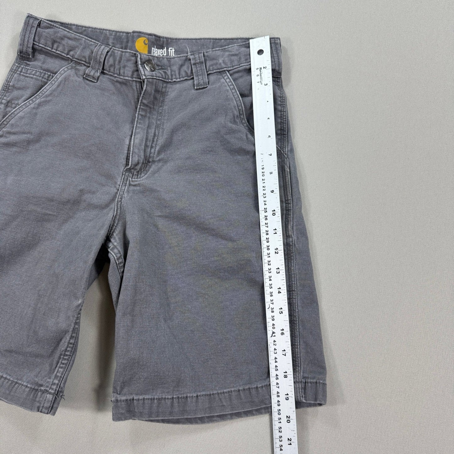 Carhartt Carpenter Shorts Relaxed Fit mens Size 30 Gray Canvas Workwear Casual