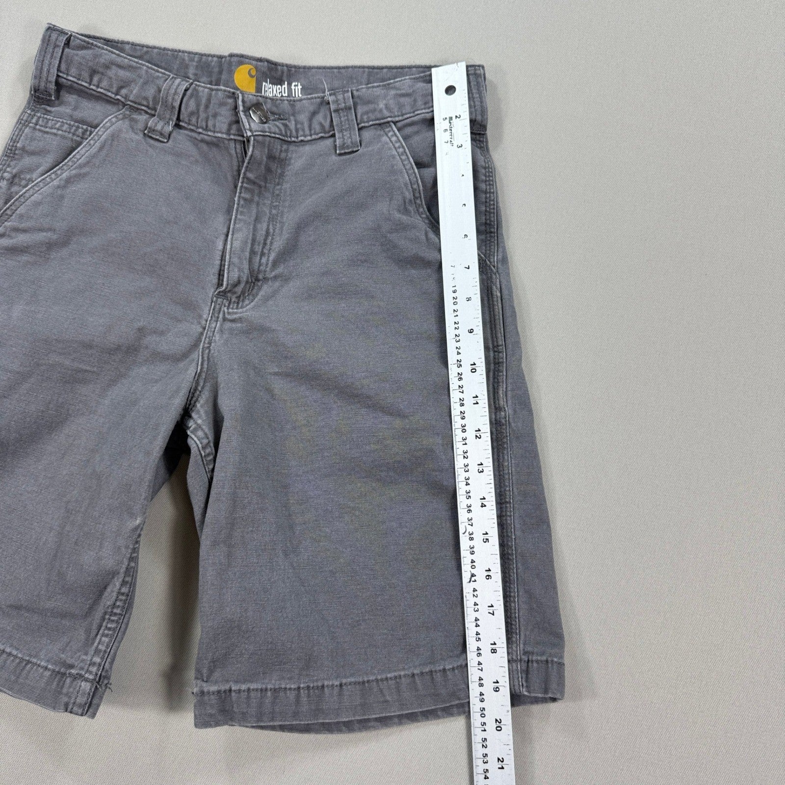 Carhartt Carpenter Shorts Relaxed Fit mens Size 30 Gray Canvas Workwear Casual
