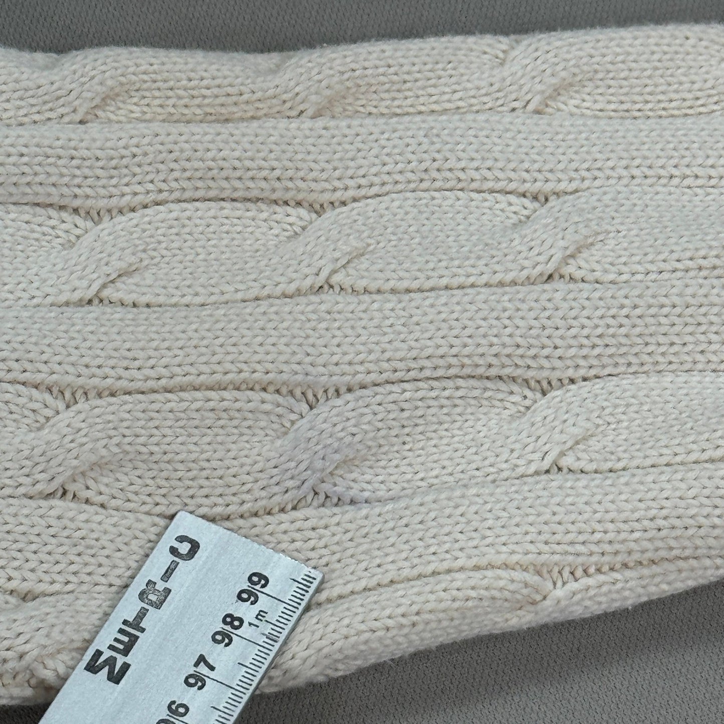 Polo Ralph Lauren Cable Knit Turtleneck Sweater Ivory Classic Womens Medium