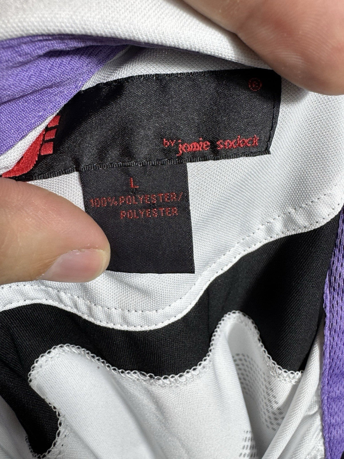 JAMIE SADOCK mens GOLF/POLO Black And White Size Large Geometric Pattern