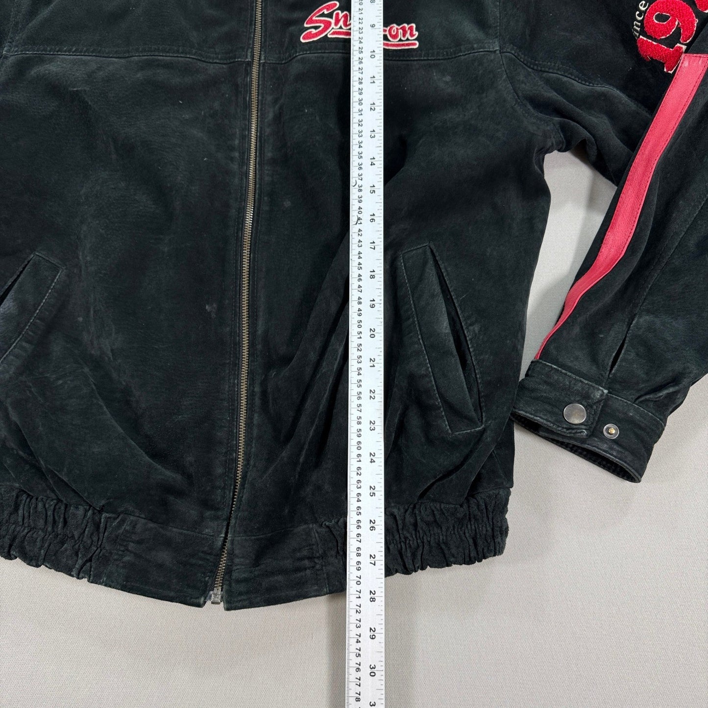 Snap On Tools Racing Jacket Black Suede Limited Edition mens Medium