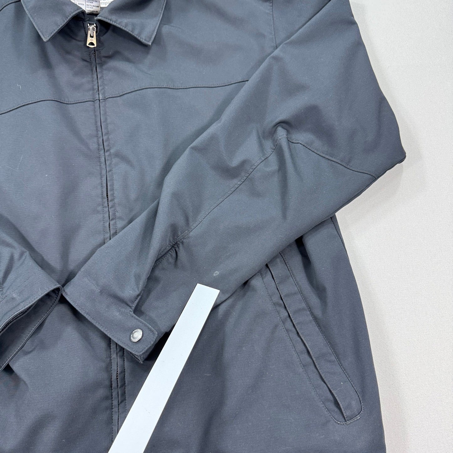 Columbia Ascender Bomber Jacket Full Zip mens Large Black Softshell Lightweight