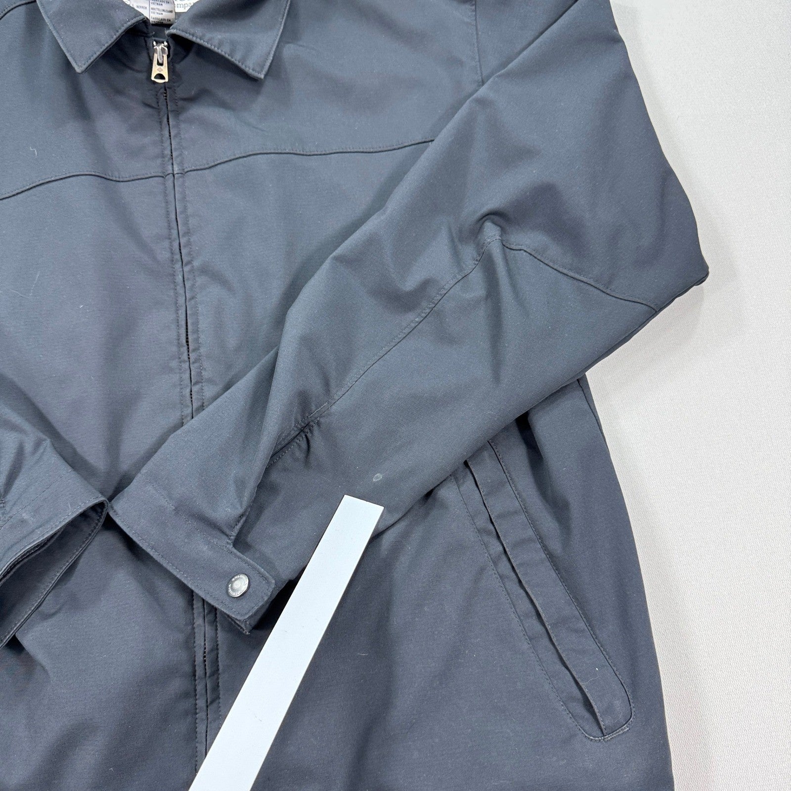 Columbia Ascender Bomber Jacket Full Zip mens Large Black Softshell Lightweight