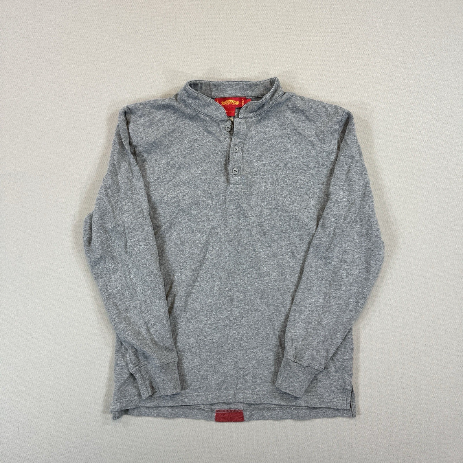 Shanghai Tang Emperor Sweatshirt mens Medium Gray Pullover 1/4 Button-Up