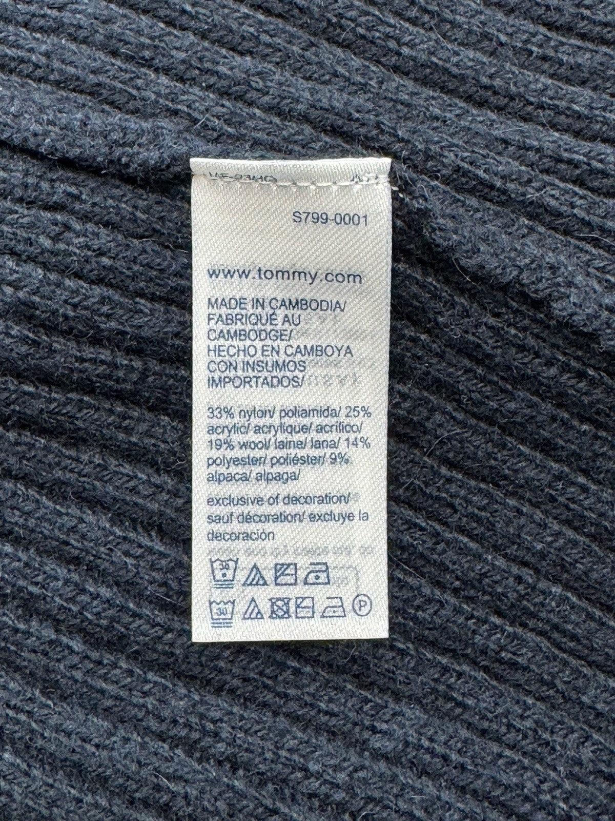 Brand New Tommy Hilfiger Cable Knit Mini Jumper Dress Womens 2XL Navy Blue