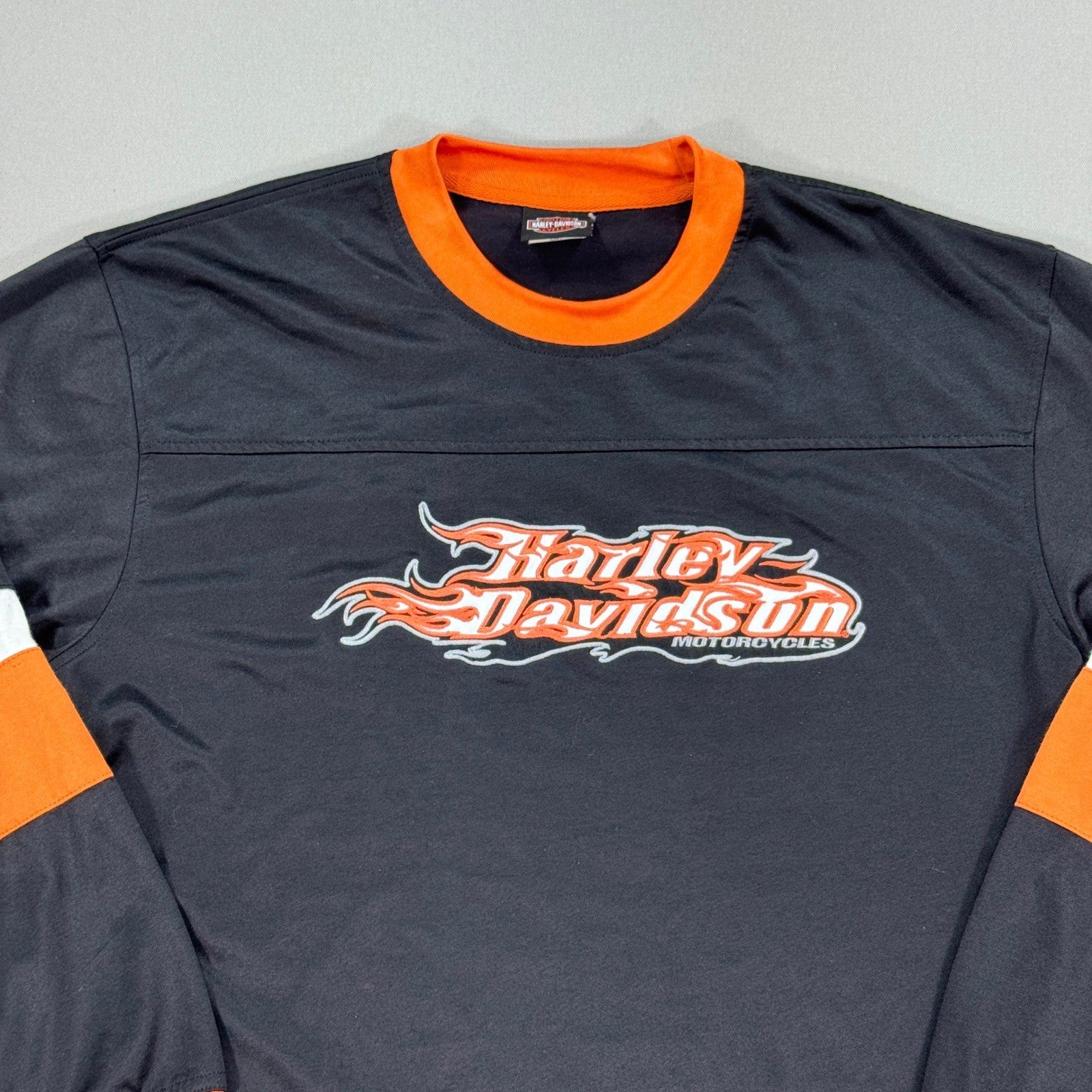 Harley Davidson Embroidered Biker Shirt mens Large Las Vegas Nevada Y2K