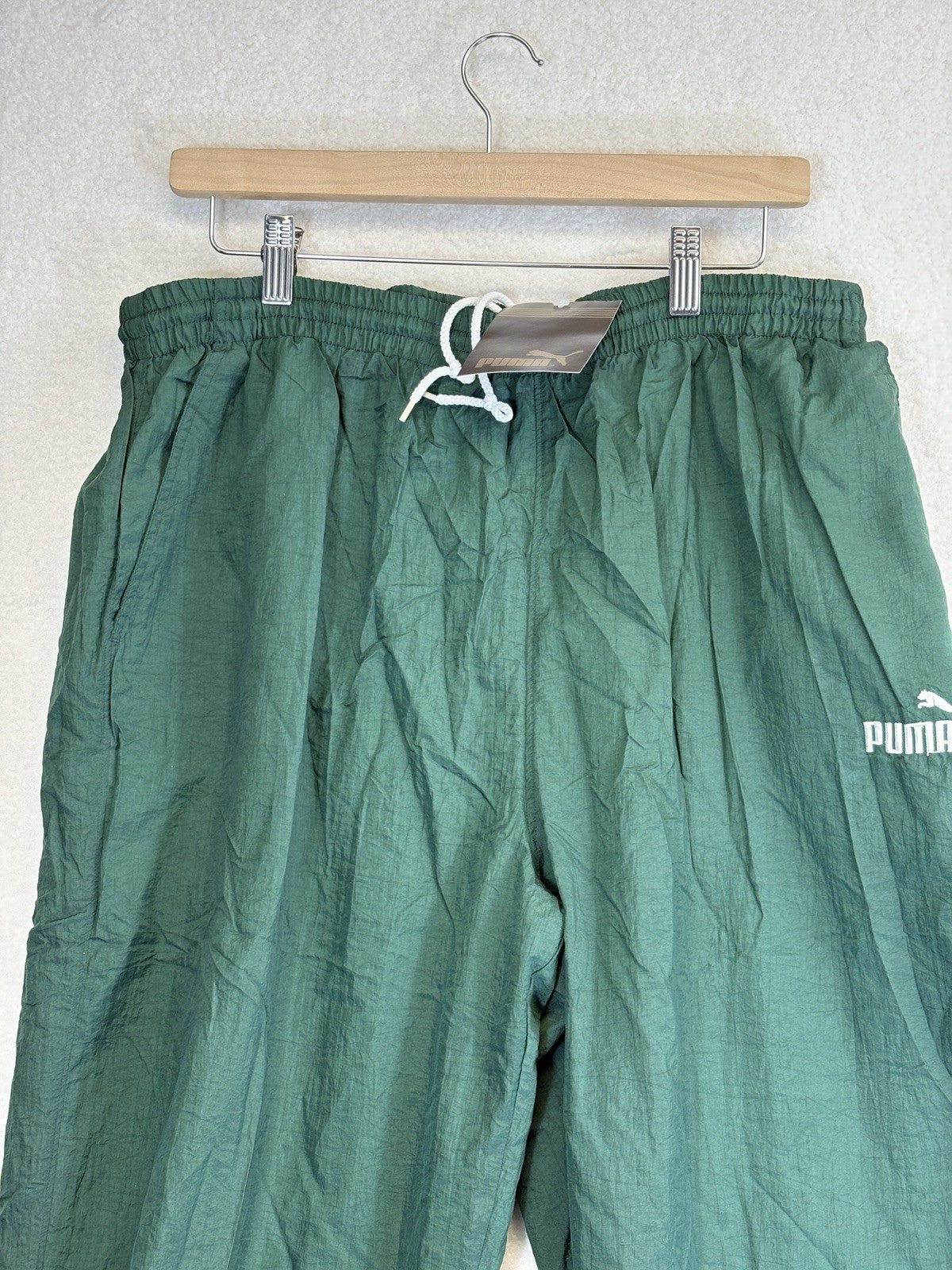 Vintage Puma Circuit Y2K Baggy Zipper Leg Green Pants With Tag Mens XL New