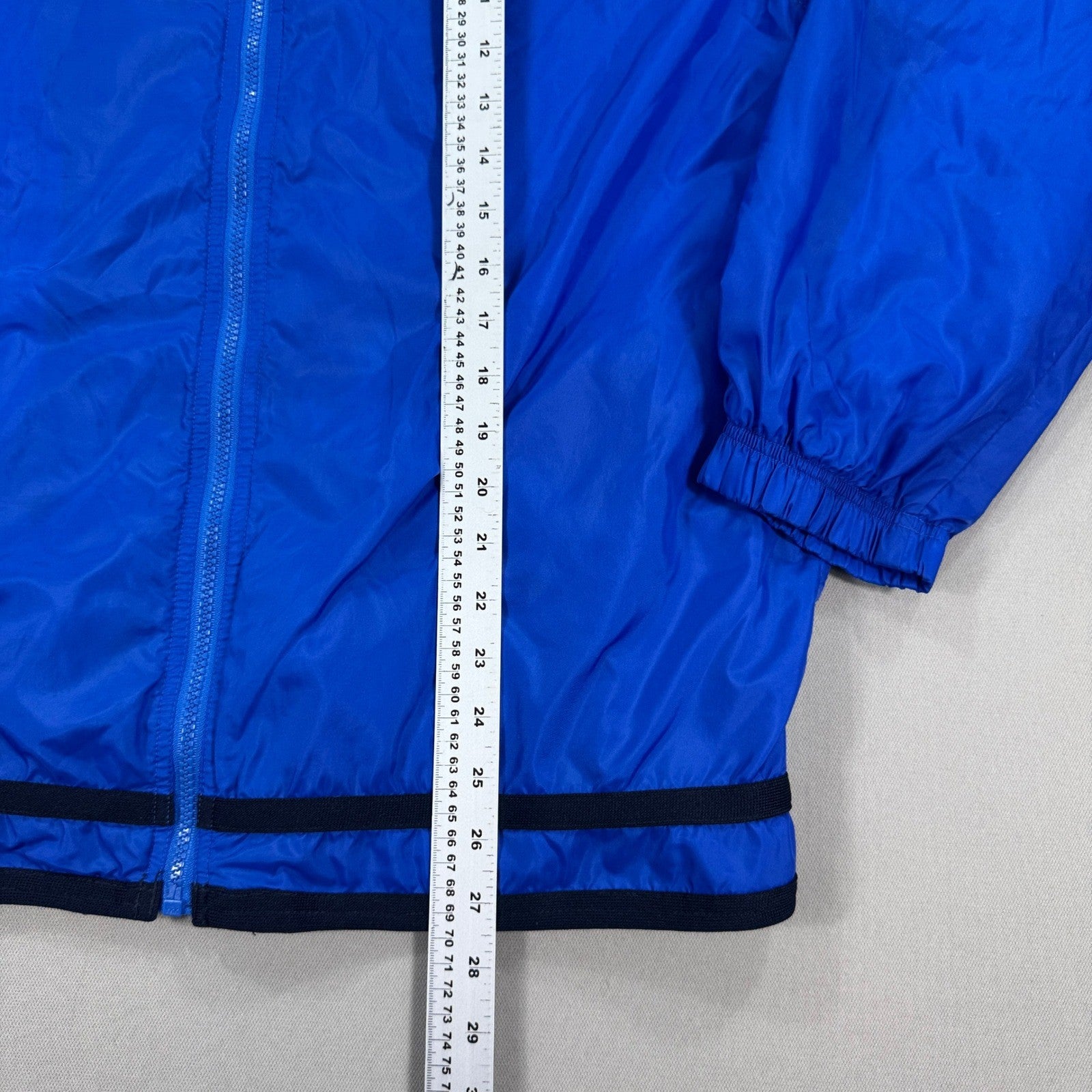 VTG 90s Nike Windbreaker Jacket Mens XL Royal Blue Full Zip Spell Out Swoosh