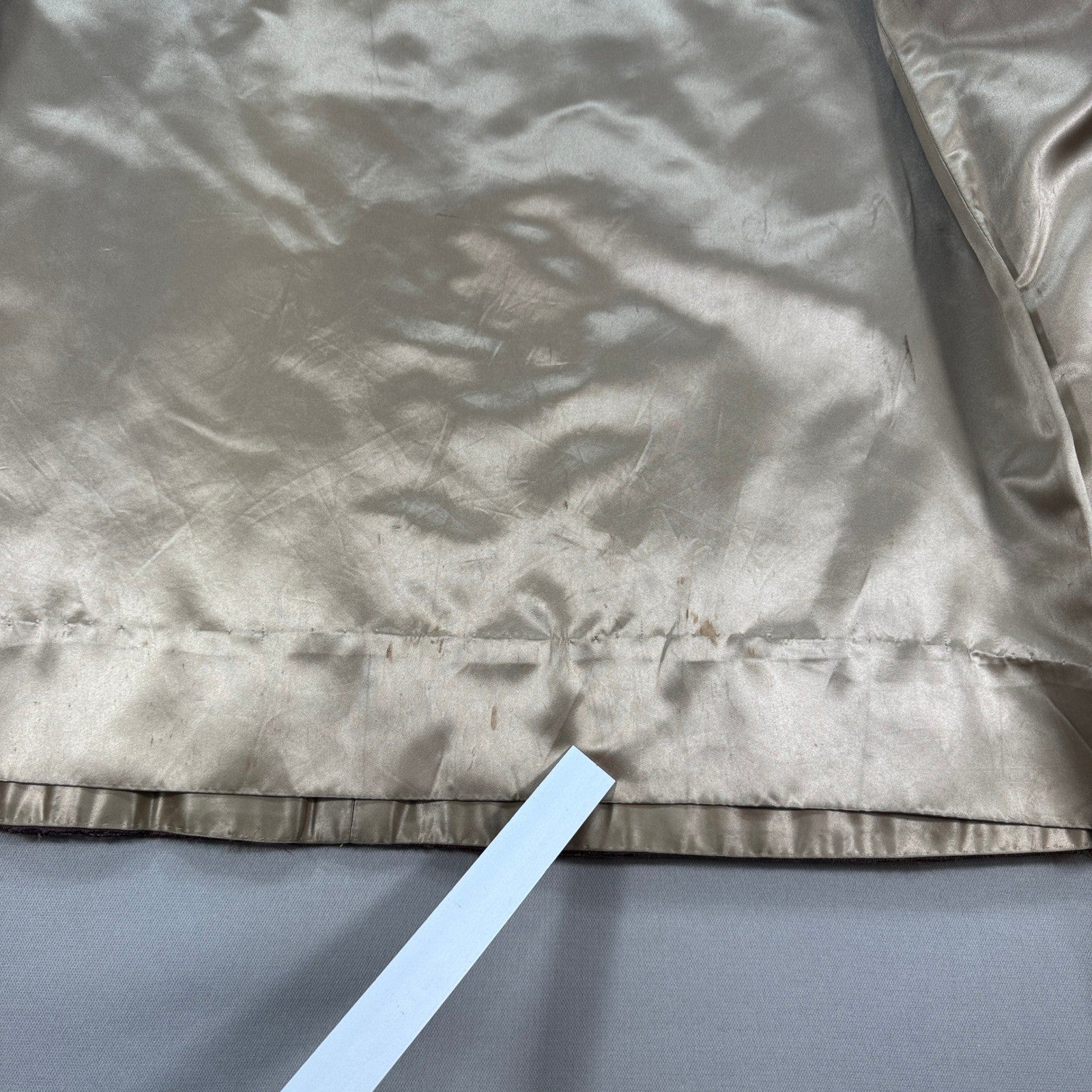 Vintage Saks & Co Fur Coat Womens XL Brown Collared Full Length Lined