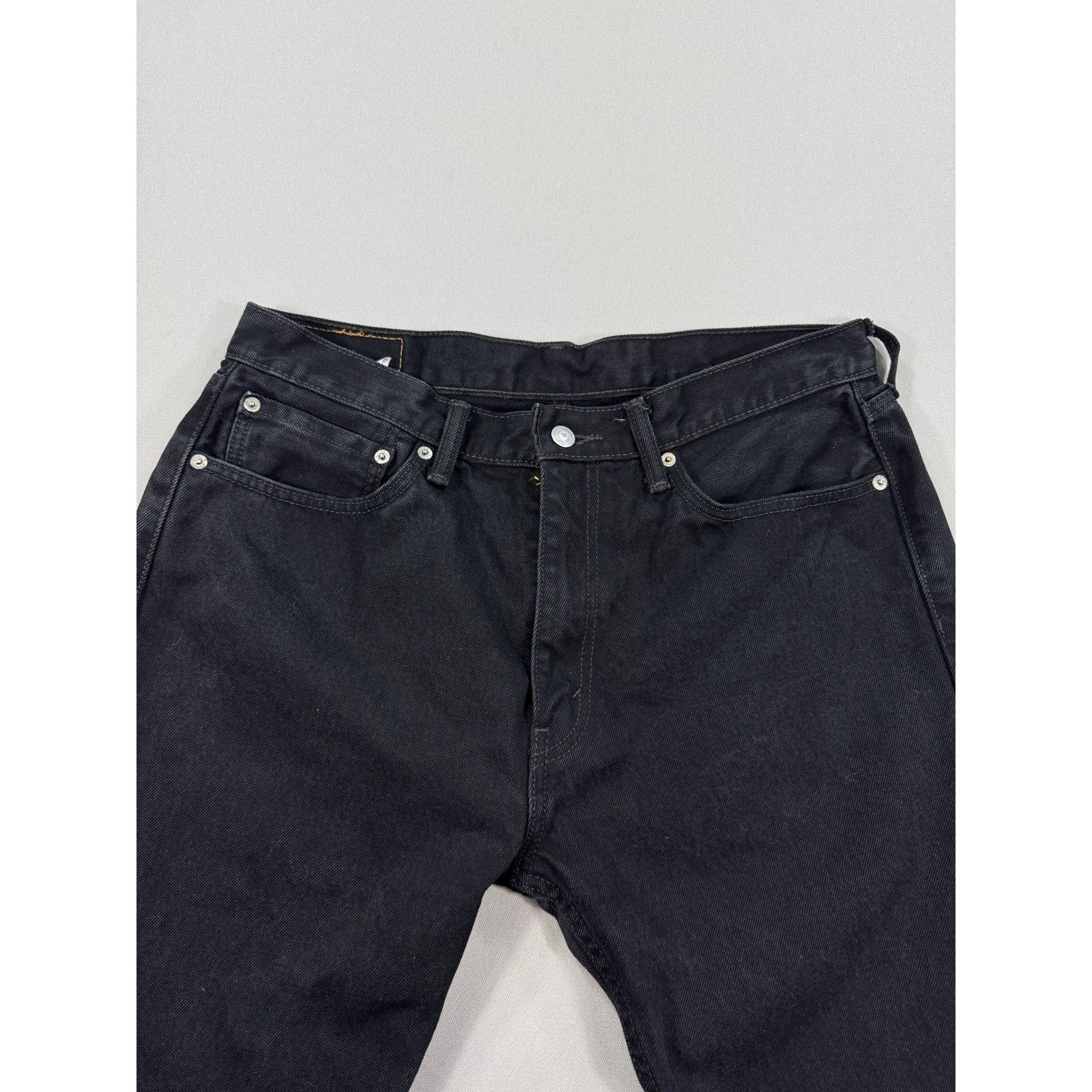 Levi's 505 Regular Fit Jeans mens 36x32 Black Classic Denim Pants Straight Leg