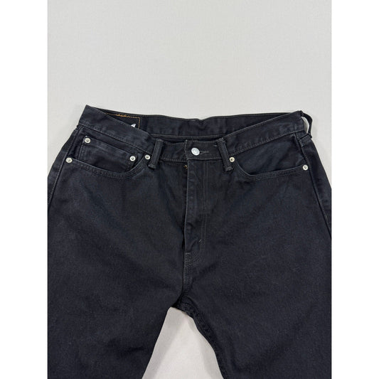 Levi's 505 Regular Fit Jeans mens 36x32 Black Classic Denim Pants Straight Leg