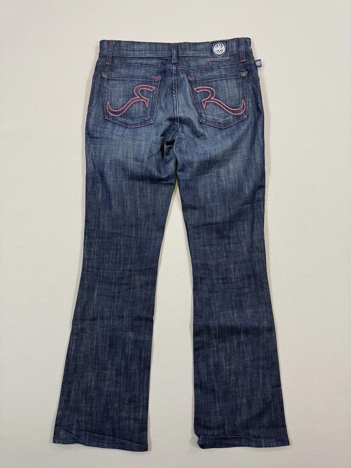 Rock & Republic Authentic Kasandra Bootcut Jeans Womens Sz 28 Denim Dark Wash