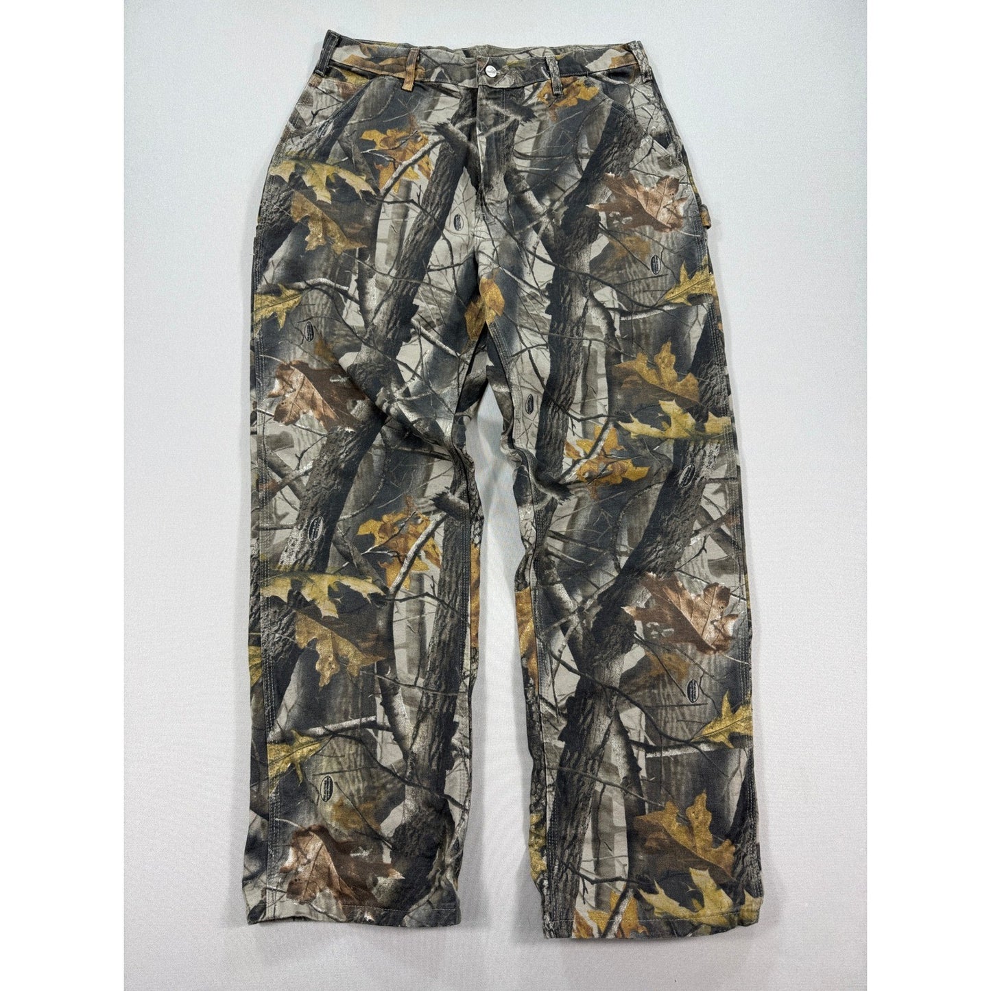Vintage Carhartt B158 Realtree Camo Pants Dungaree Fit Work Mens 36x32 Carpenter