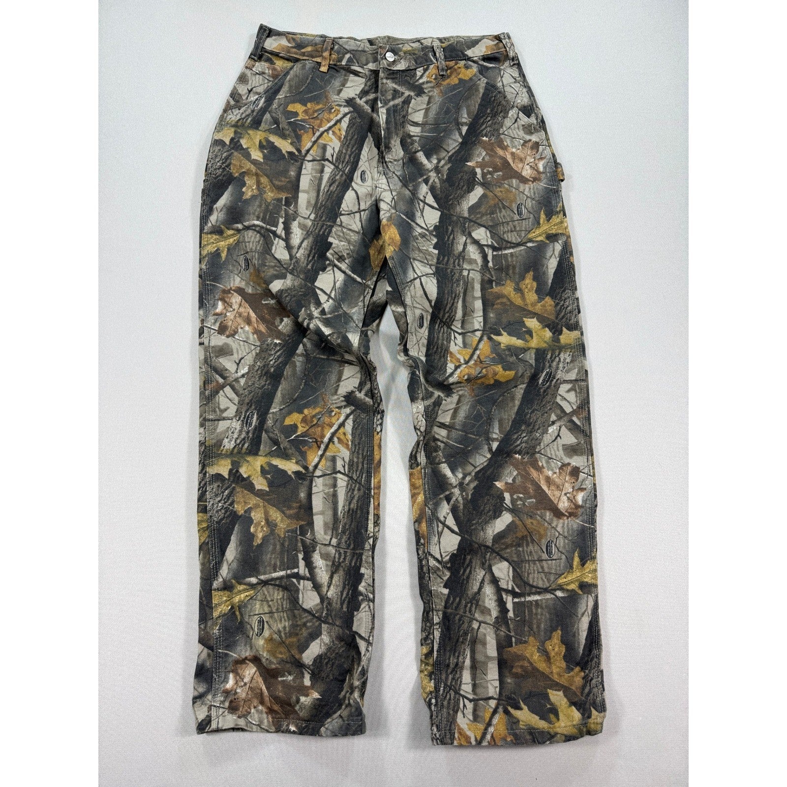 Vintage Carhartt B158 Realtree Camo Pants Dungaree Fit Work Mens 36x32 Carpenter