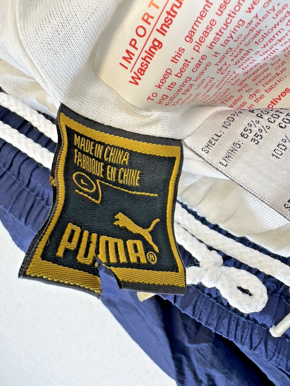 Vintage Puma Circuit Y2K Ankle Zipper Navy Blue Pants With Tag Mens Large New