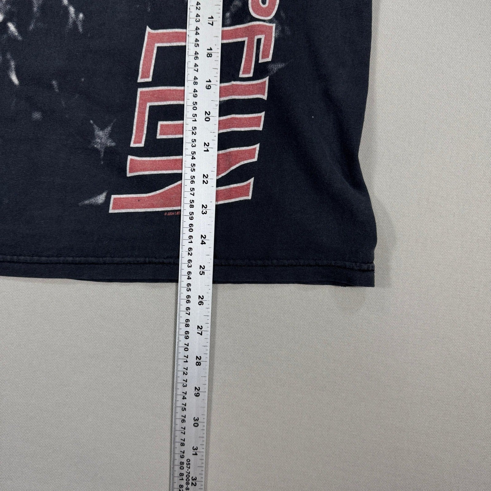 VTG 04 Led Zeppelin Shirt Spellout Giant Graphic Print mens Medium Liquid Blue