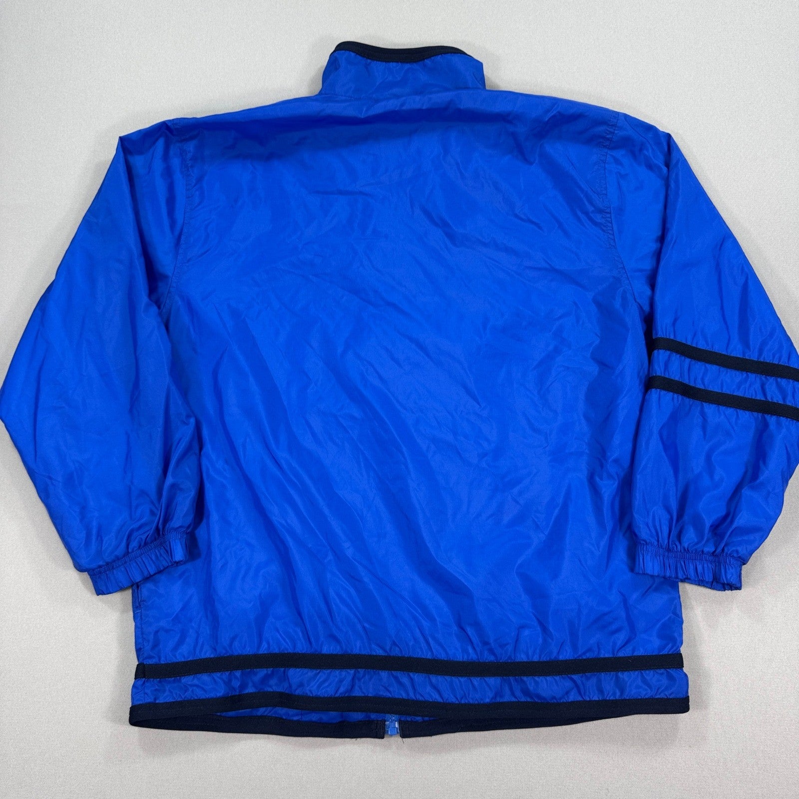 VTG 90s Nike Windbreaker Jacket Mens XL Royal Blue Full Zip Spell Out Swoosh