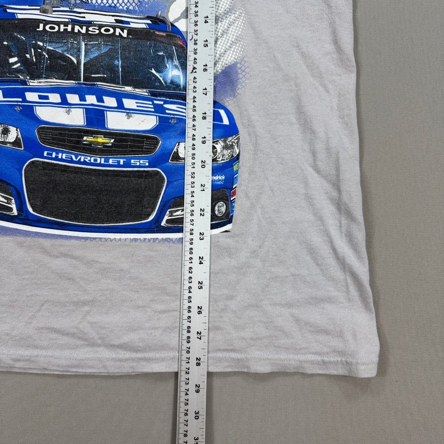 Vintage NASCAR Shirt Jimmie Johnson Lowe's Racing #48 Mens XL Gray Graphic Print