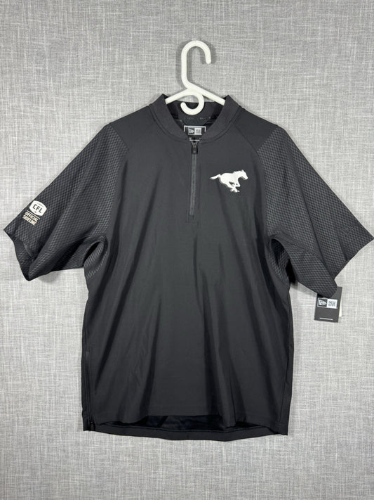 New Era Team Issued Calgary Stampeders Mens M 1/4 Zip Pullover CFL New $110 Msrp